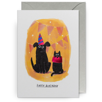 Party Hat Pets Birthday Card | John Bond